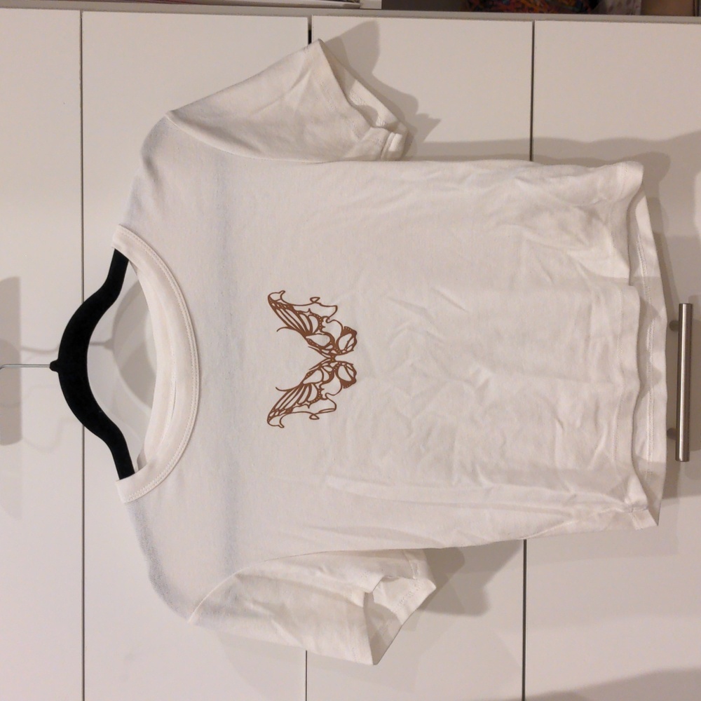 Women's Bershka Graphic y2k Baby Tee | Size S